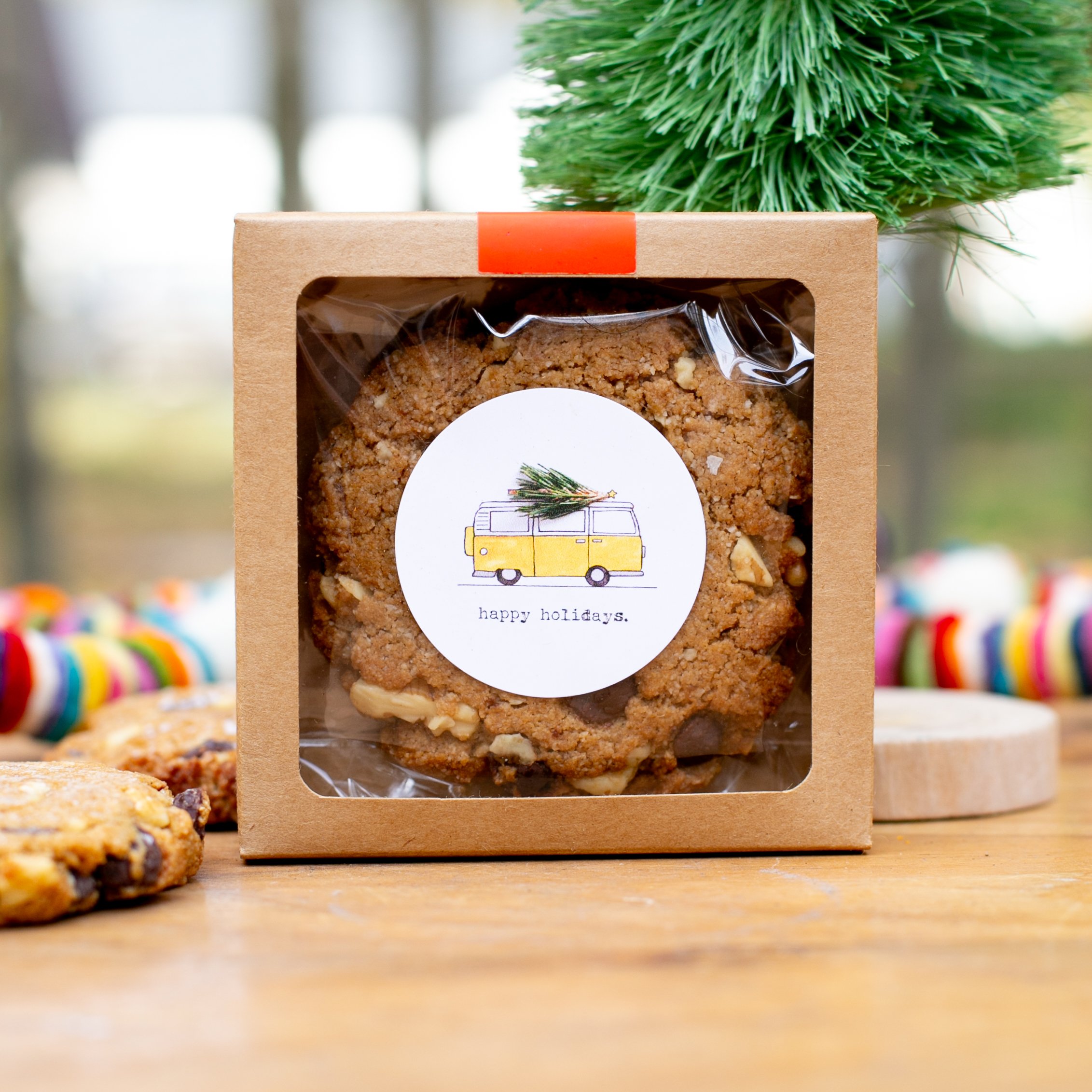 Rawmona's "Happy Holidays" VW Bus Cookie