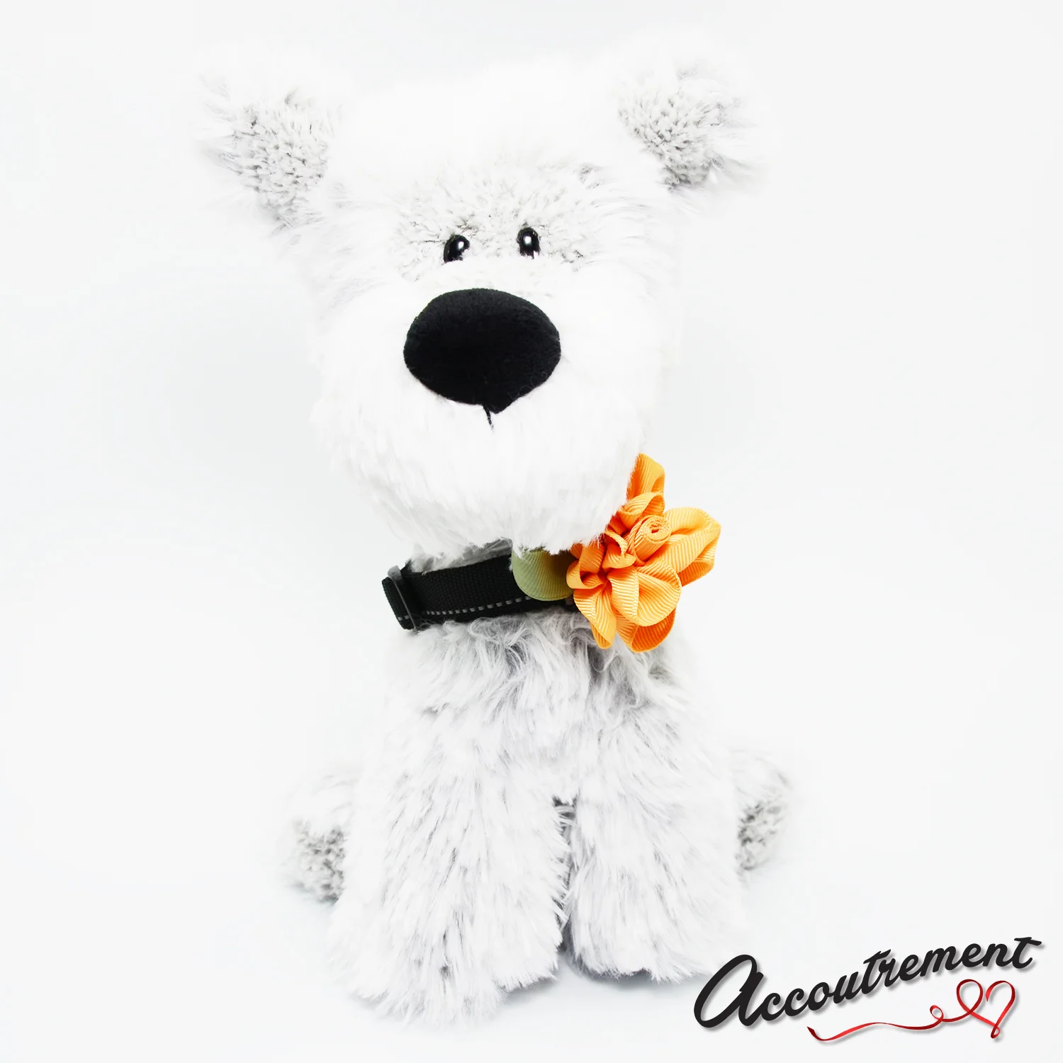 accoutrement.store flower attachment - grosgrain lotus - tangerine - Cindy.jpg