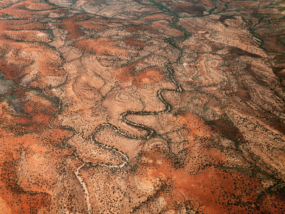Scrub land with small rivers, Murchison, Western Australia, 2004.