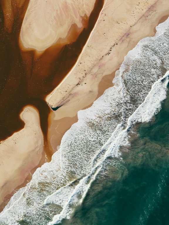 Estuary mouth at Greenough River, Western Australia, 1990.