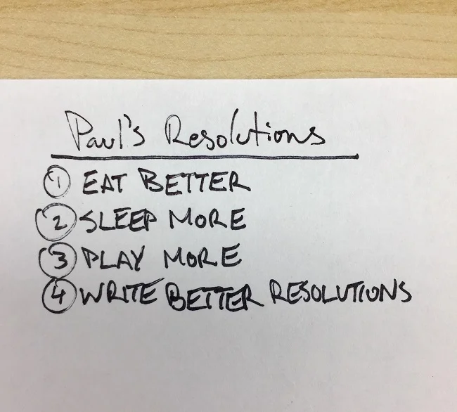 4 Thoughts on New Years Resolutions
