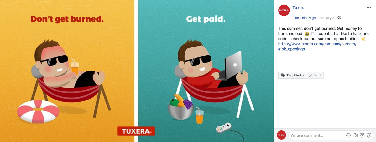 Tuxera summer trainee recruitment campaign