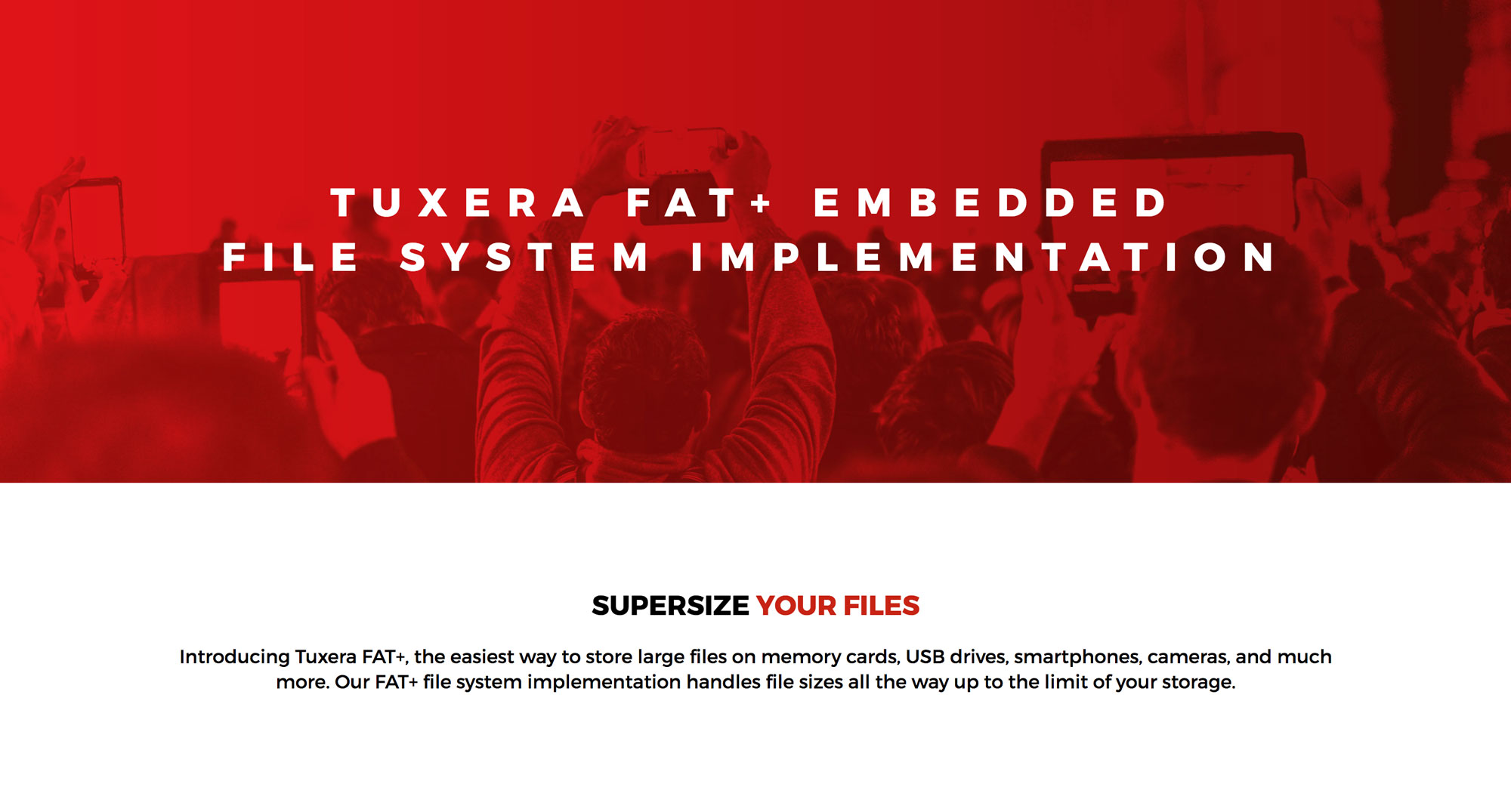 Tuxera FAT+ software – B2B product page