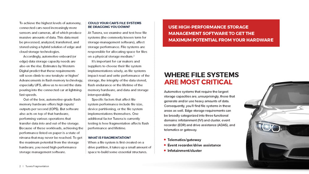 The impacts of file system fragmentation on automotive storage performance—Tuxera
