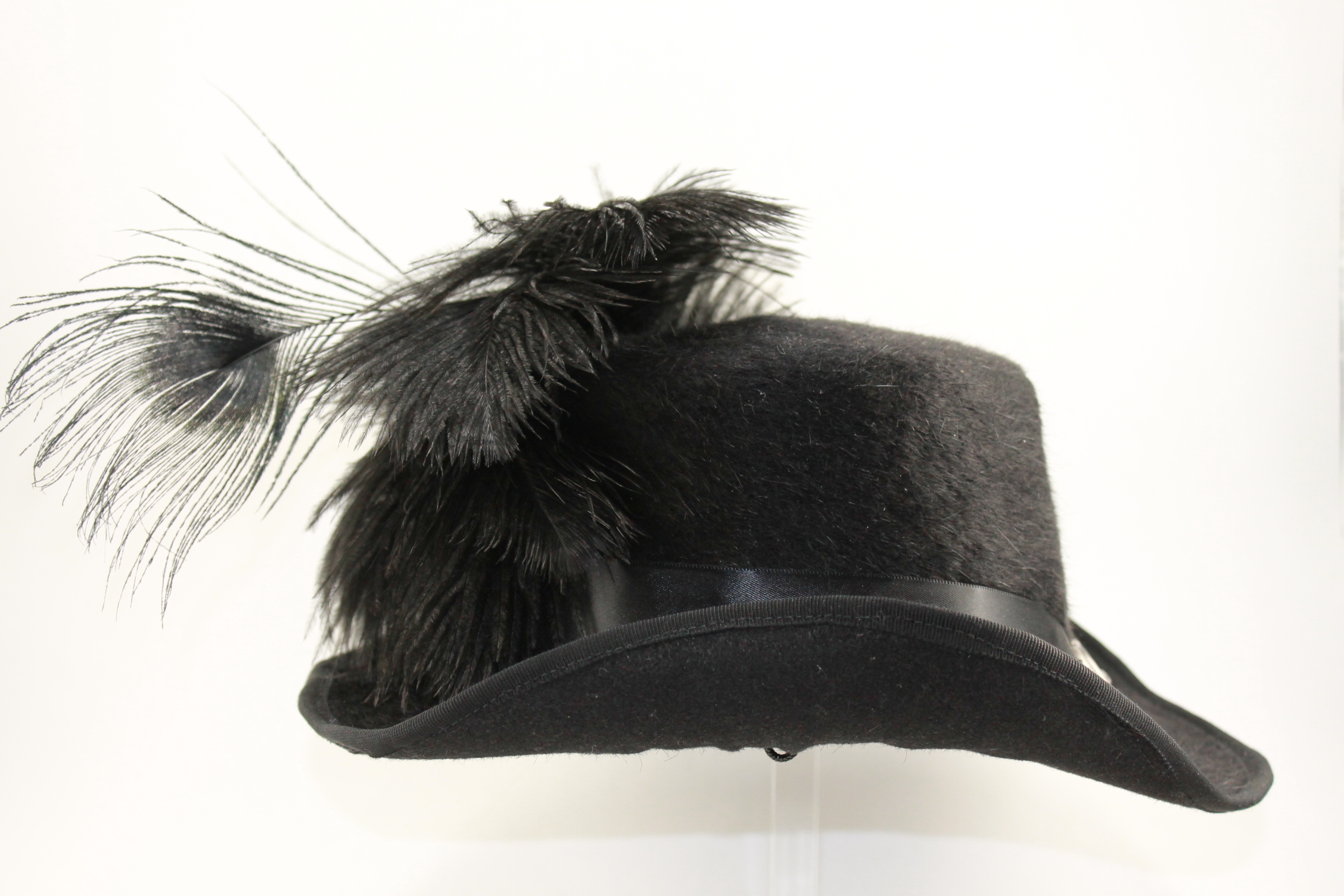 Black Rabbit Fur Felt Riding Hat 