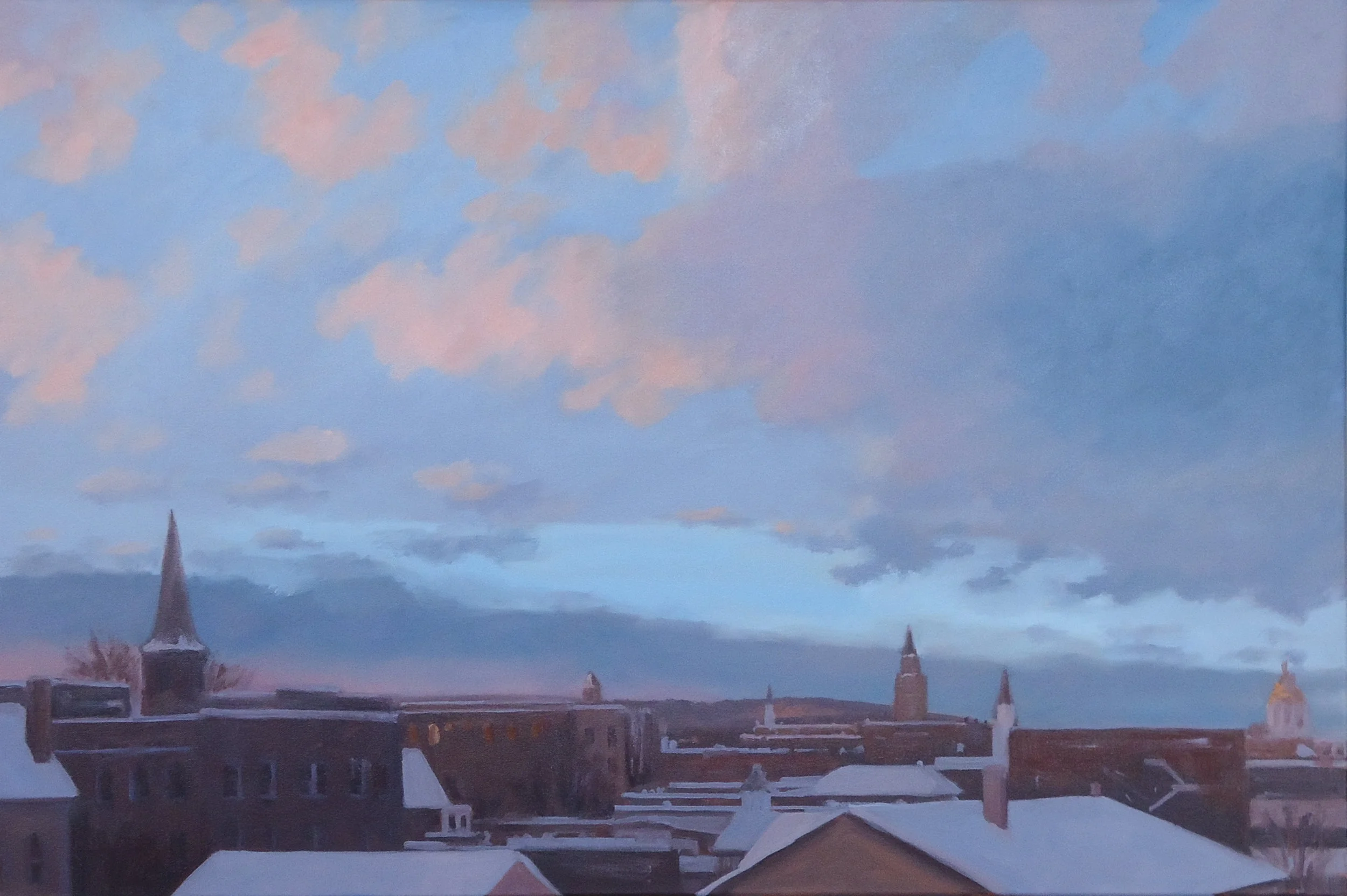 "View from Studio, Winter Evening w/Clouds Clearing"