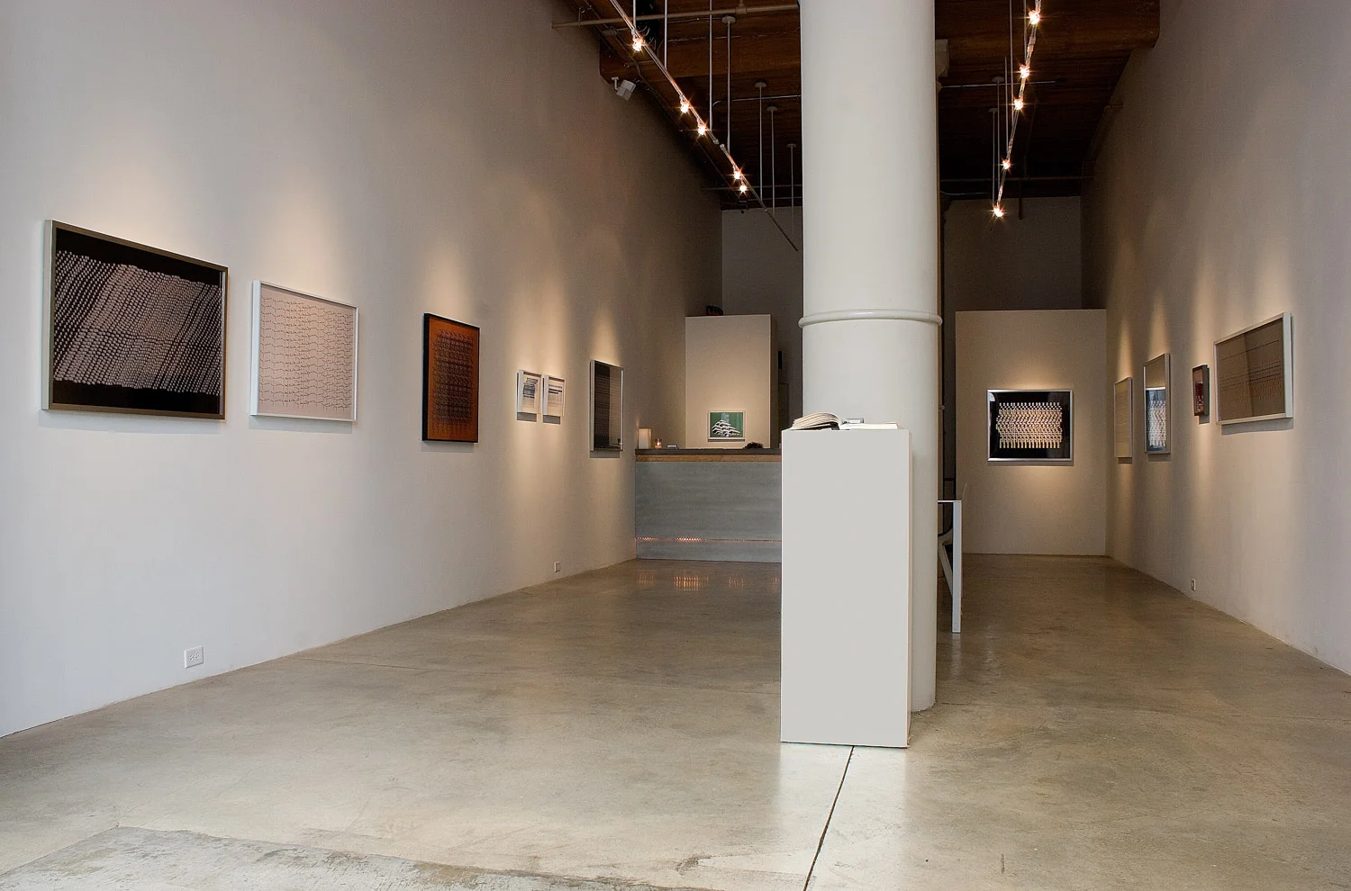 Installation view of Re-constructions at Ellen Curlee Gallery, 2008