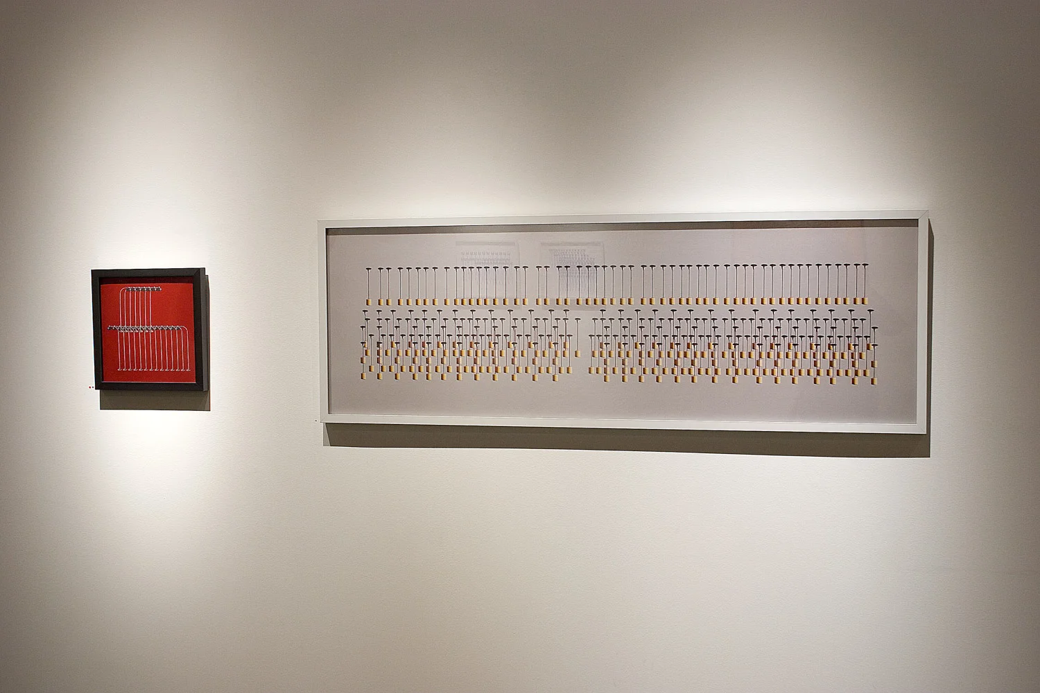 Installation view of Re-constructions at Ellen Curlee Gallery, 2008