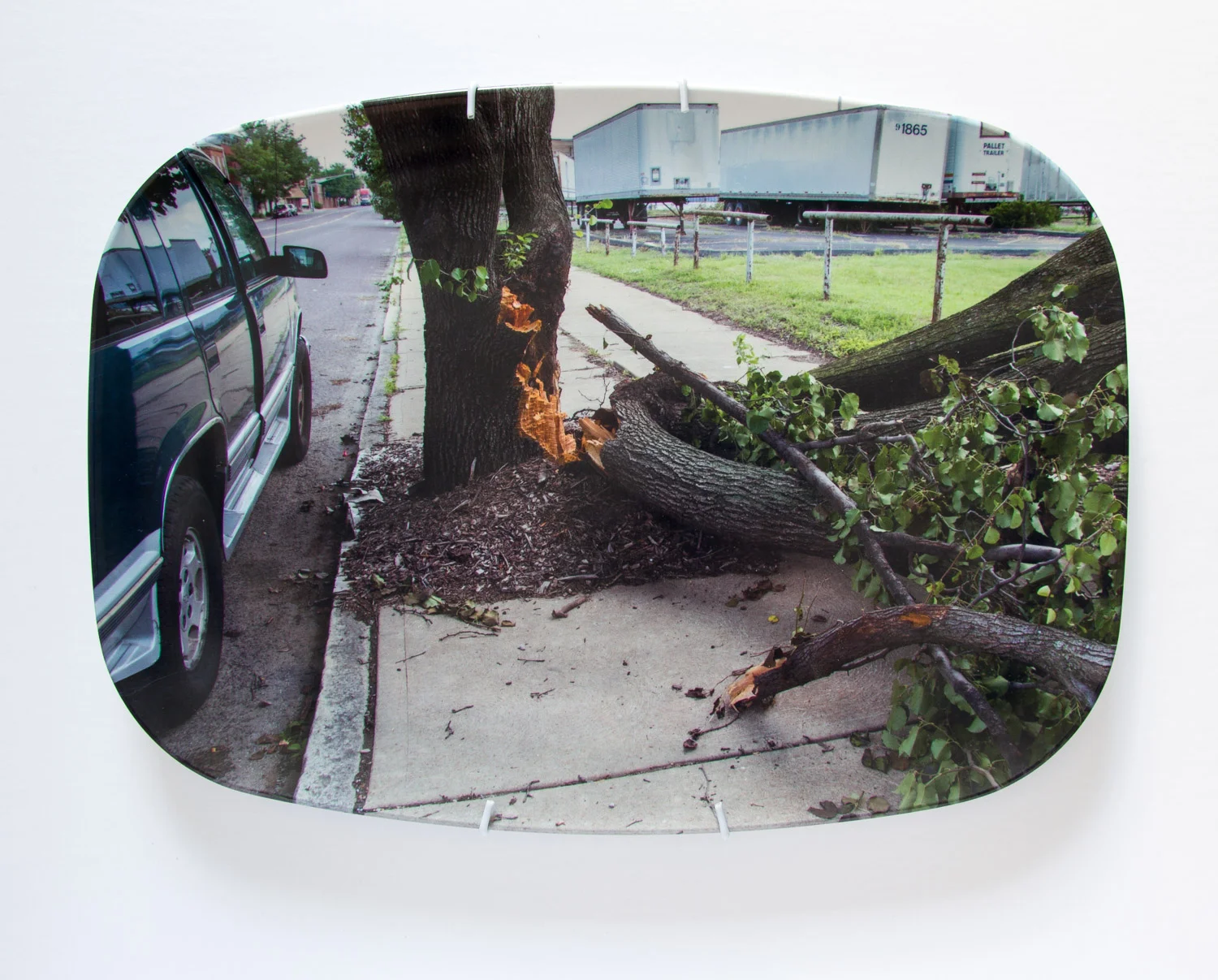 American Mythologies , photograph on melamine platter, 10 x 14 inches, 2016 (St. Louis, MO)