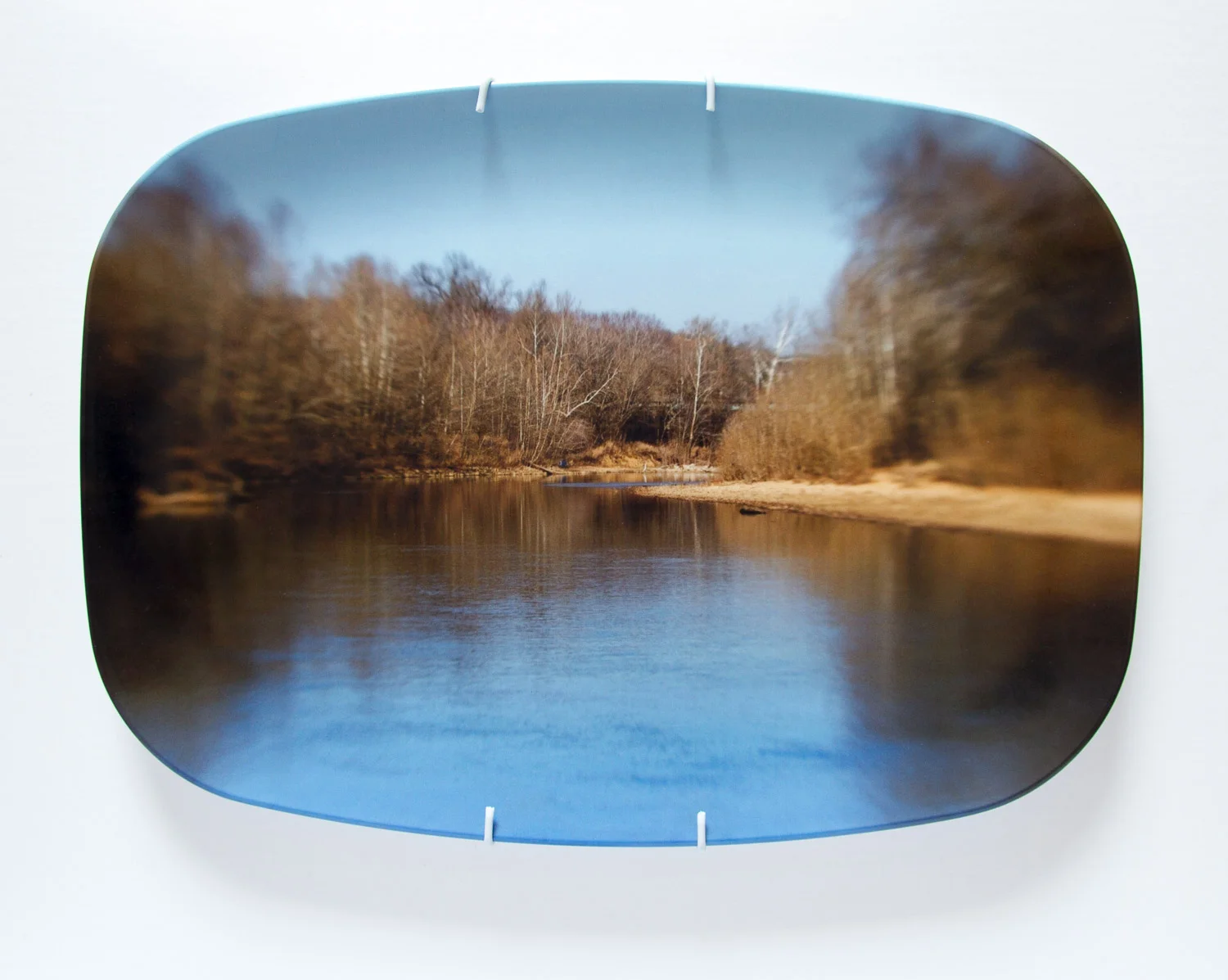 American Mythologies , photograph on melamine platter, 10 x 14 inches, 2013 (Meramec State Park, MO)