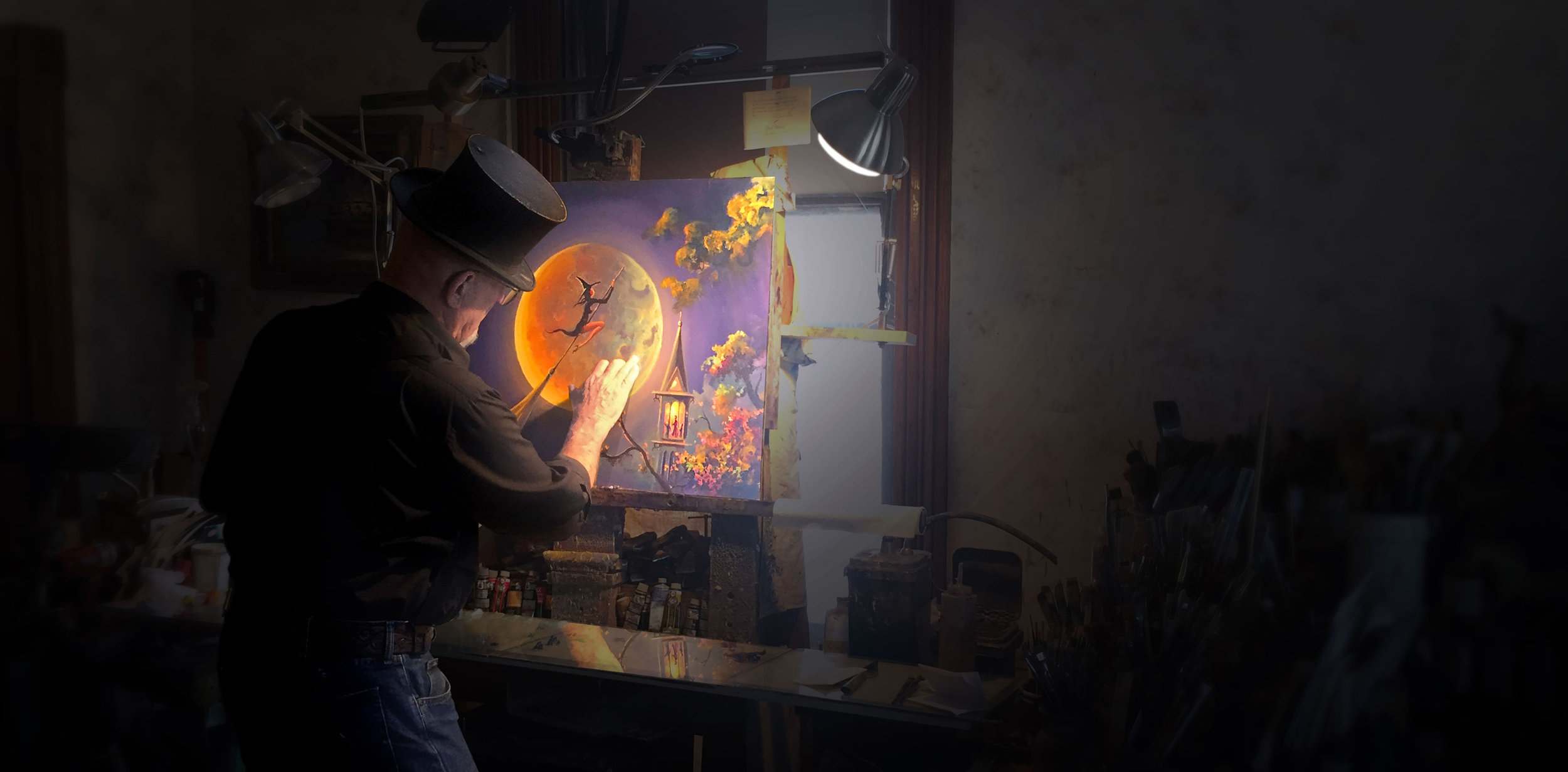 Vincent in his studio