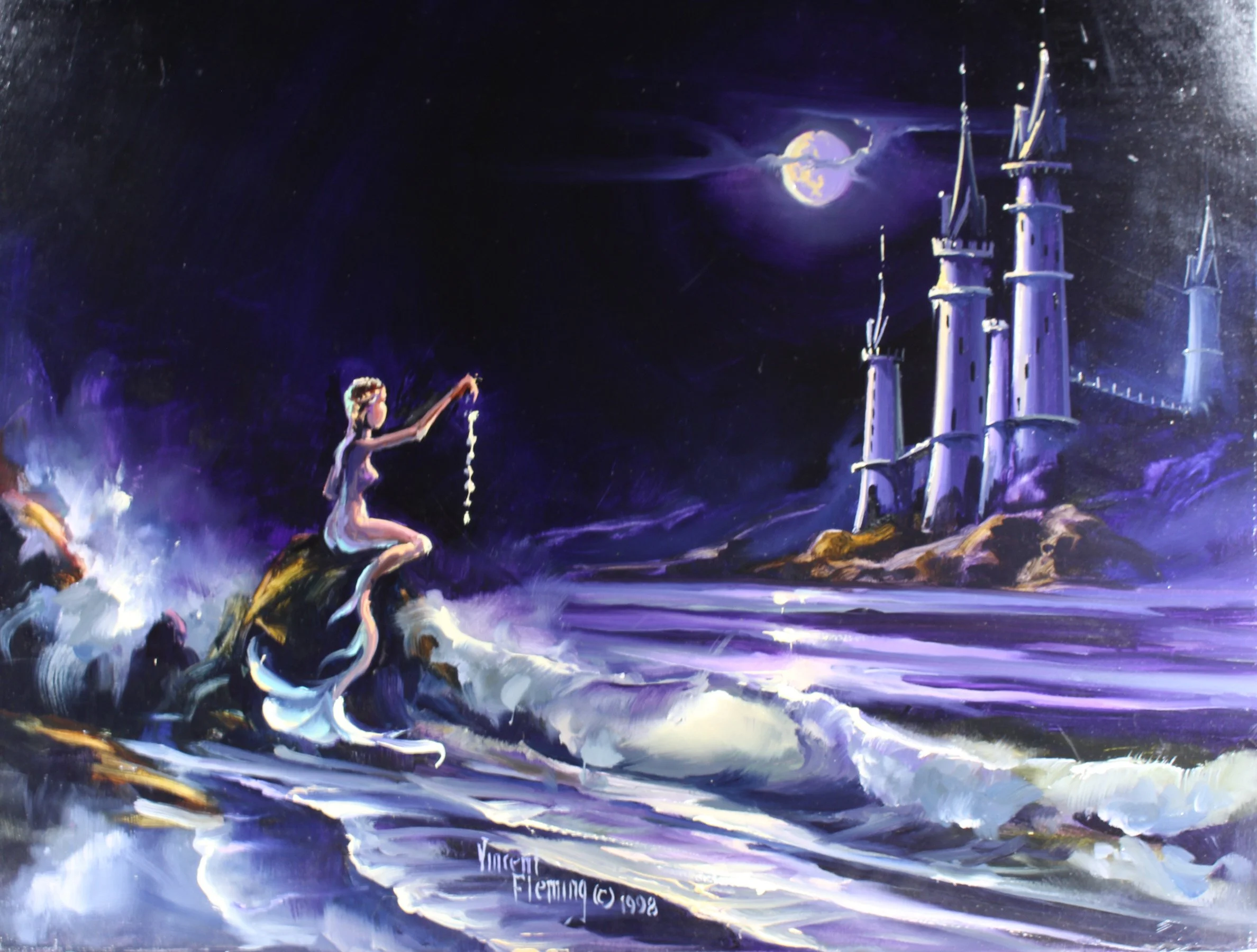 dark mermaid 16x20 oil