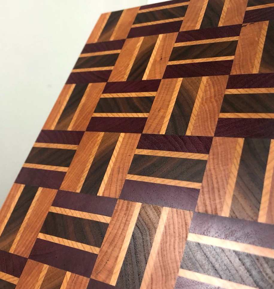 Purple Heart - Cherry - Walnut - Maple Cutting Board