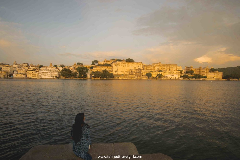 lake pichola and ambrai ghat during sunset - things to do in udaipur