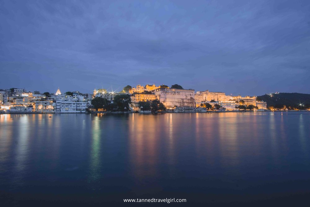  City palace udaipur in moonlight 