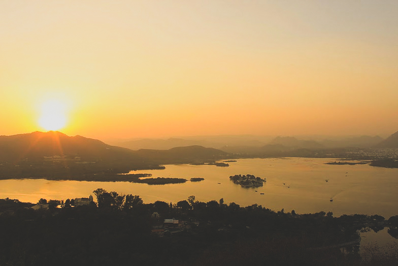 sunrise at karni mata temple in udaipur