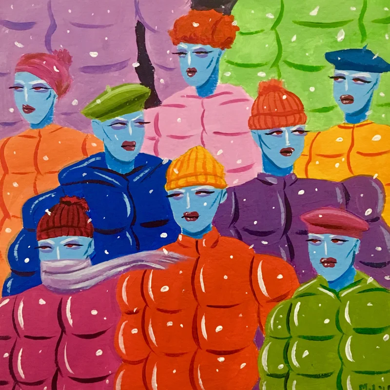 Snow Day - 2019 - Acrylic on paper