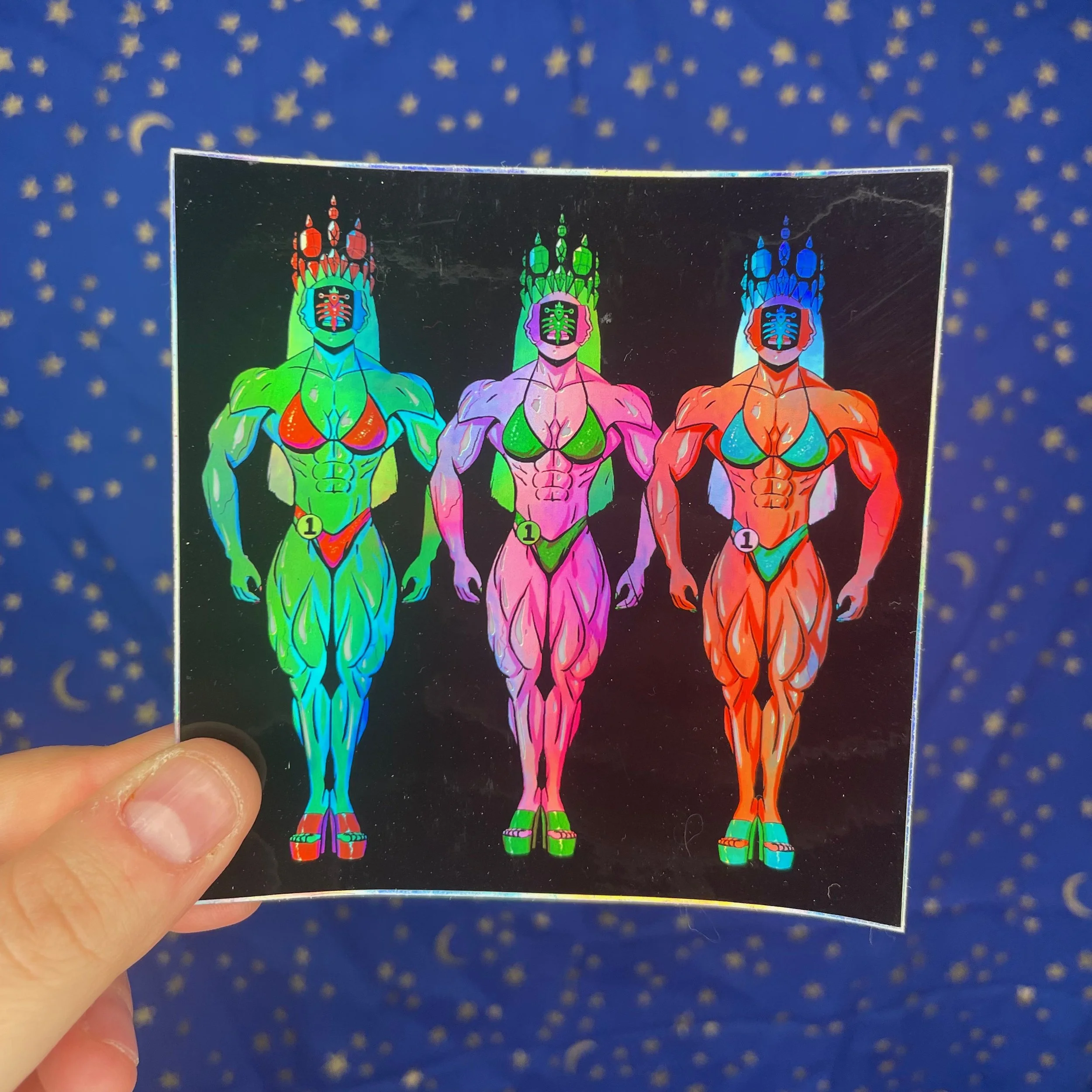 Bodybuilder Mechs - Holographic Sticker