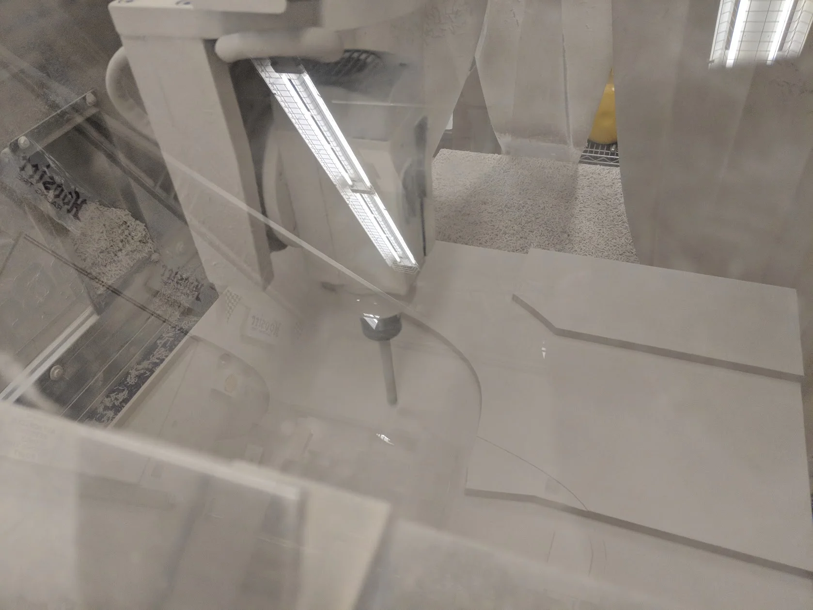 Door mold quarter being machined.