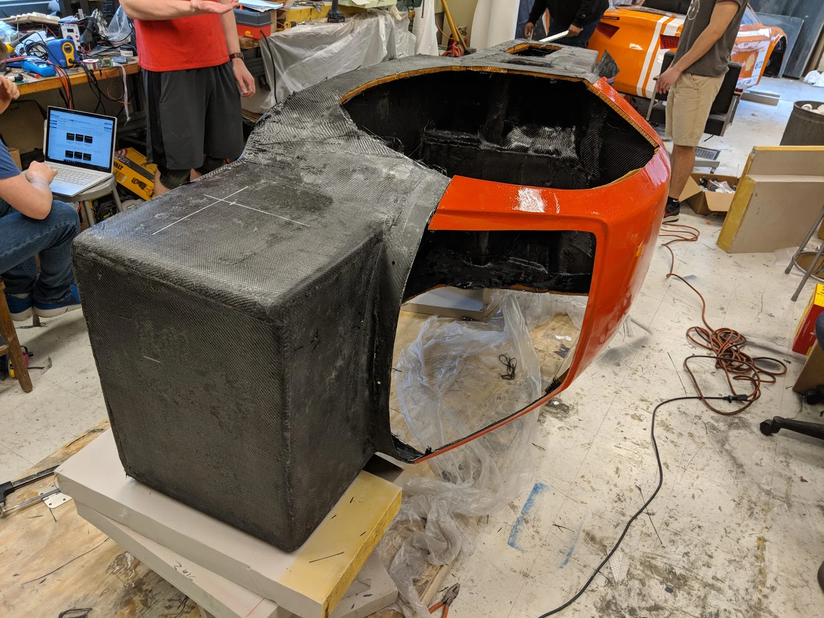 Chassis roof attached and reinforced, with additional reinforcement at the seams between the chassis and the roof.