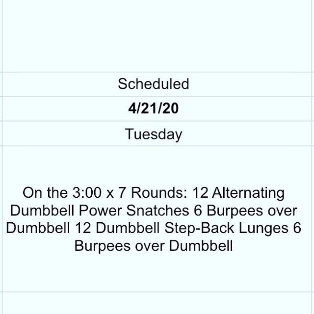 QUICK UPDATE!
Today&rsquo;s live WOD will be starting at 5pm instead of six today brought to you respectively by @brandoncfarmer 
Be there! Fun one.....