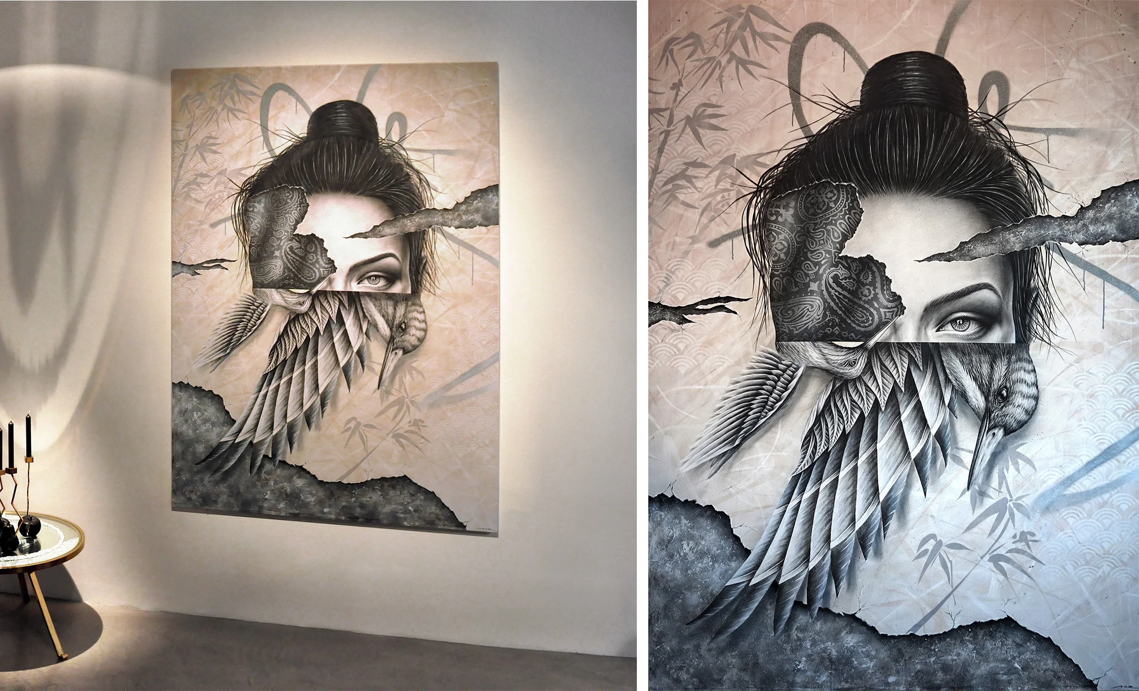 Fragment 2 - 200 x 140 cm - Acrylic on canvas - *Sold* - View from the Solo Show "Fragment" at the Mazel Galerie in Brussels