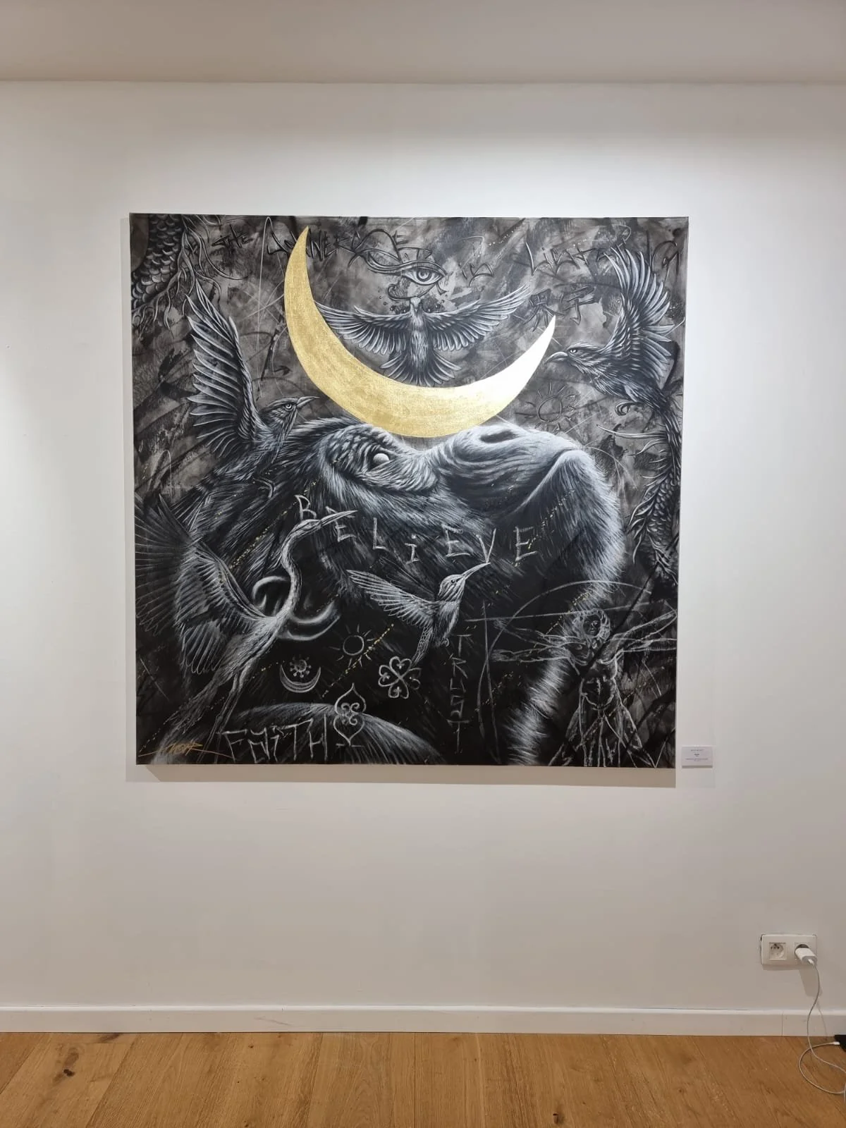 The universe is listening - 150x150cm