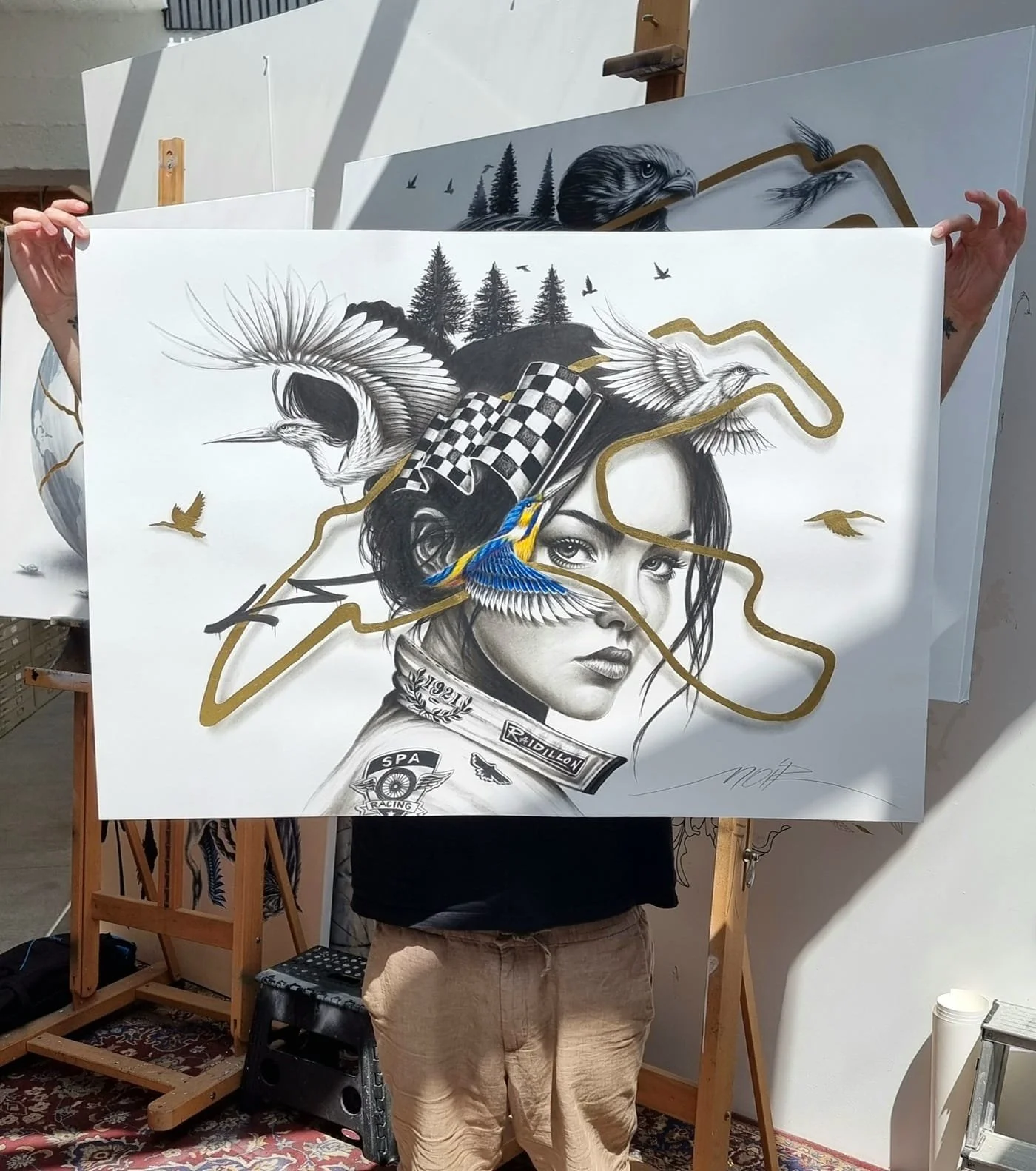 Eyes on the Track - 100x70cm
