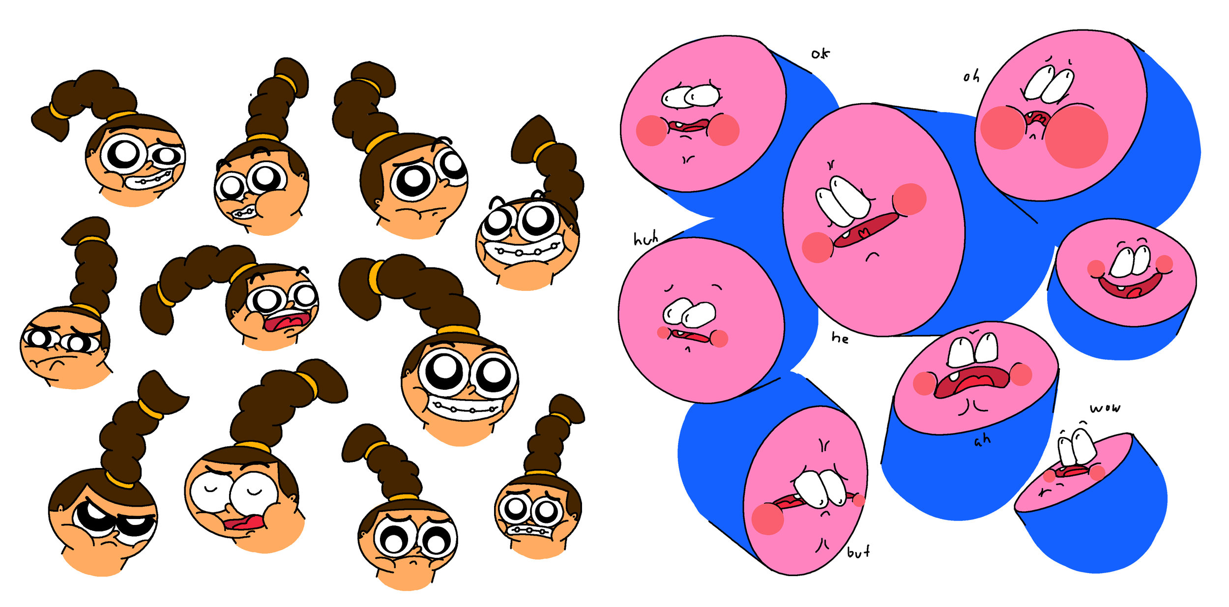 Revolteen & little wormie expression sheet