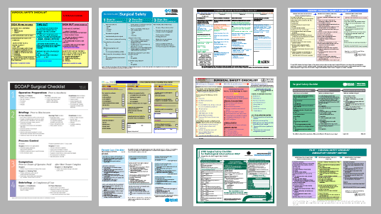 Color is used widely in surgical checklists, but not always wisely.