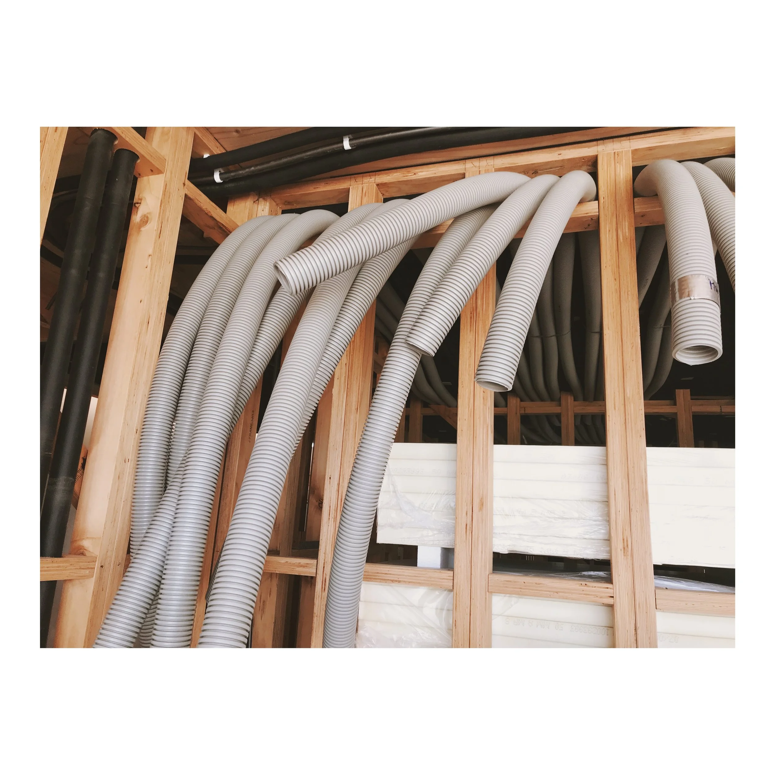 VENTILATION SYSTEM   Working with Collins Plumbing they have installed a Steible Eltron Ventilation system and Hydronic Heat Pump which heats and cools the entire house as well as our hot water and swimming pool.