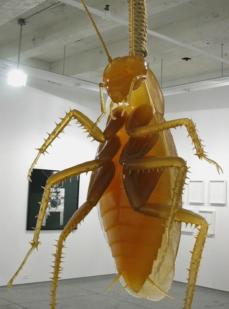 HANGING, Resin, rubber, rope, 6 feet tall, Rare Gallery, New York