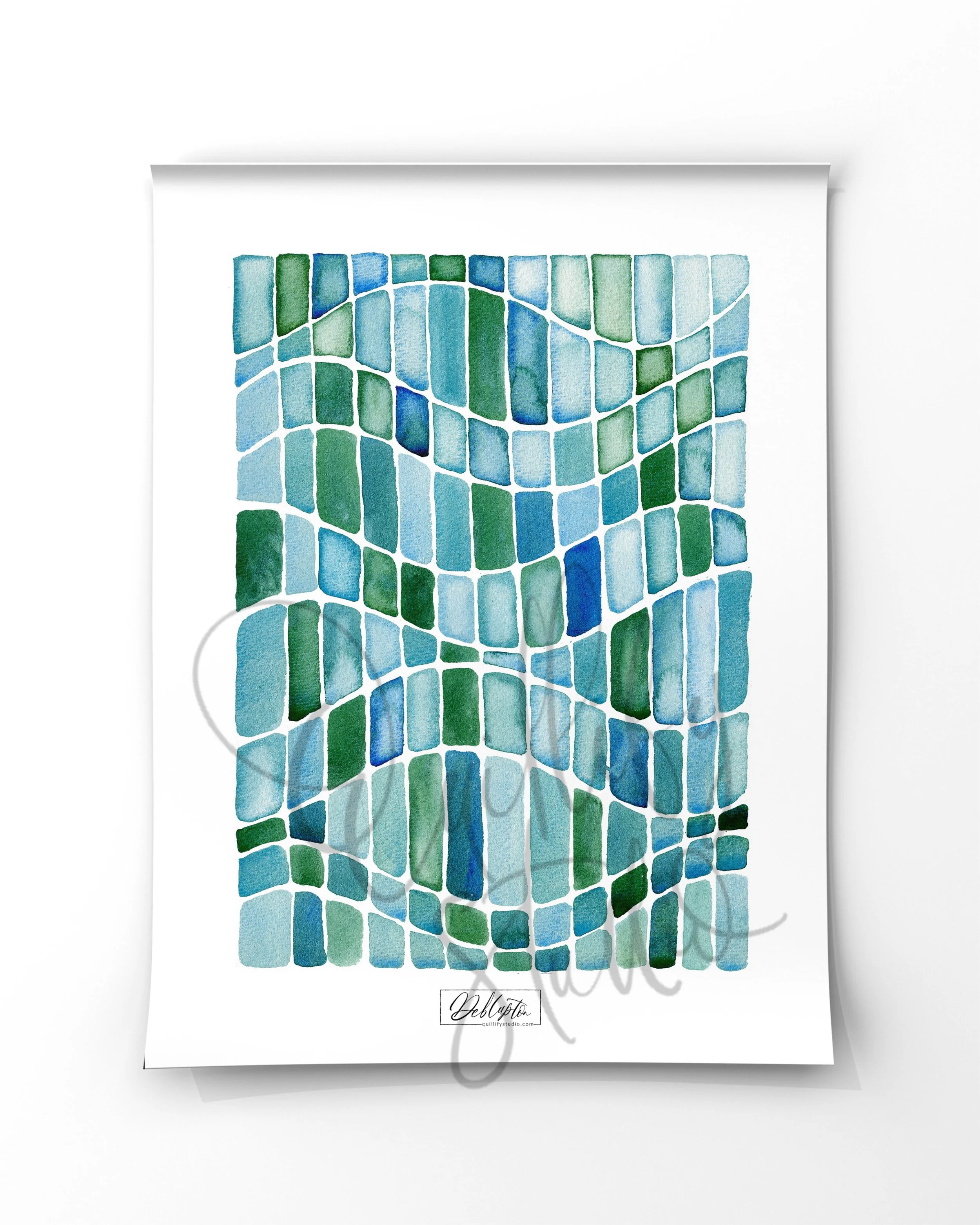 Digital Download Art Print - QS24 Abstract Ocean Block poster social.JPG