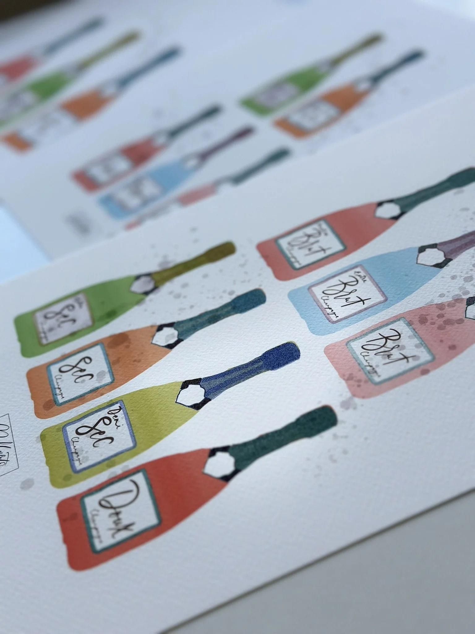 QS24 Art Print - Bottles of Champagne general desk view.JPEG