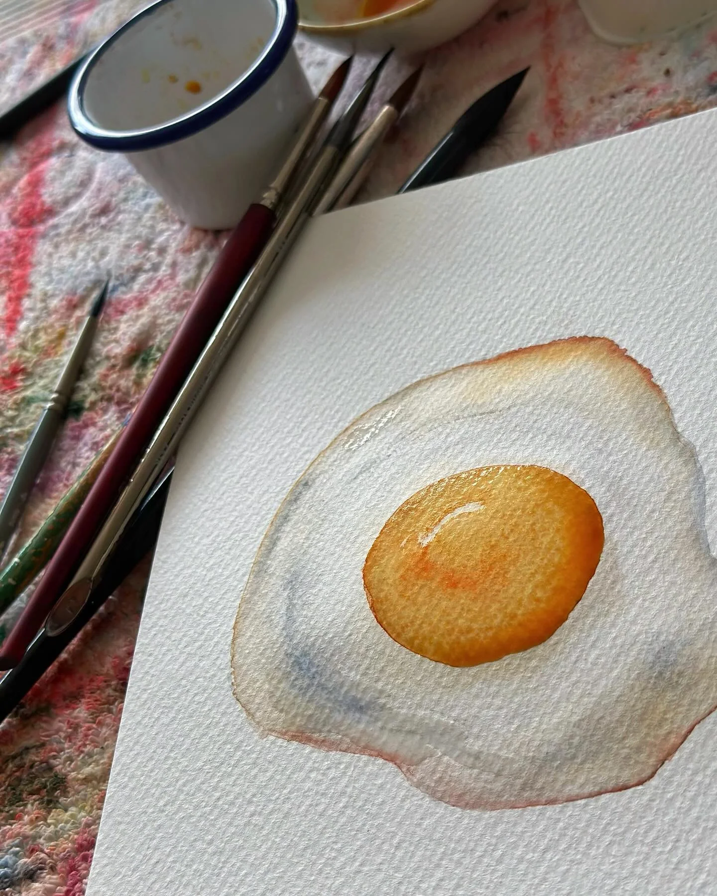 Sunny Side Up … waiting for one more layer 🙃
#schmincke #princetonbrushes
#ribblevalleyartist
#watercolouring #watercolor_painting #watercolordaily #watercolorpalette #watercolorlove #watercolourist #watercolourweekly #ilovecolour #ilove