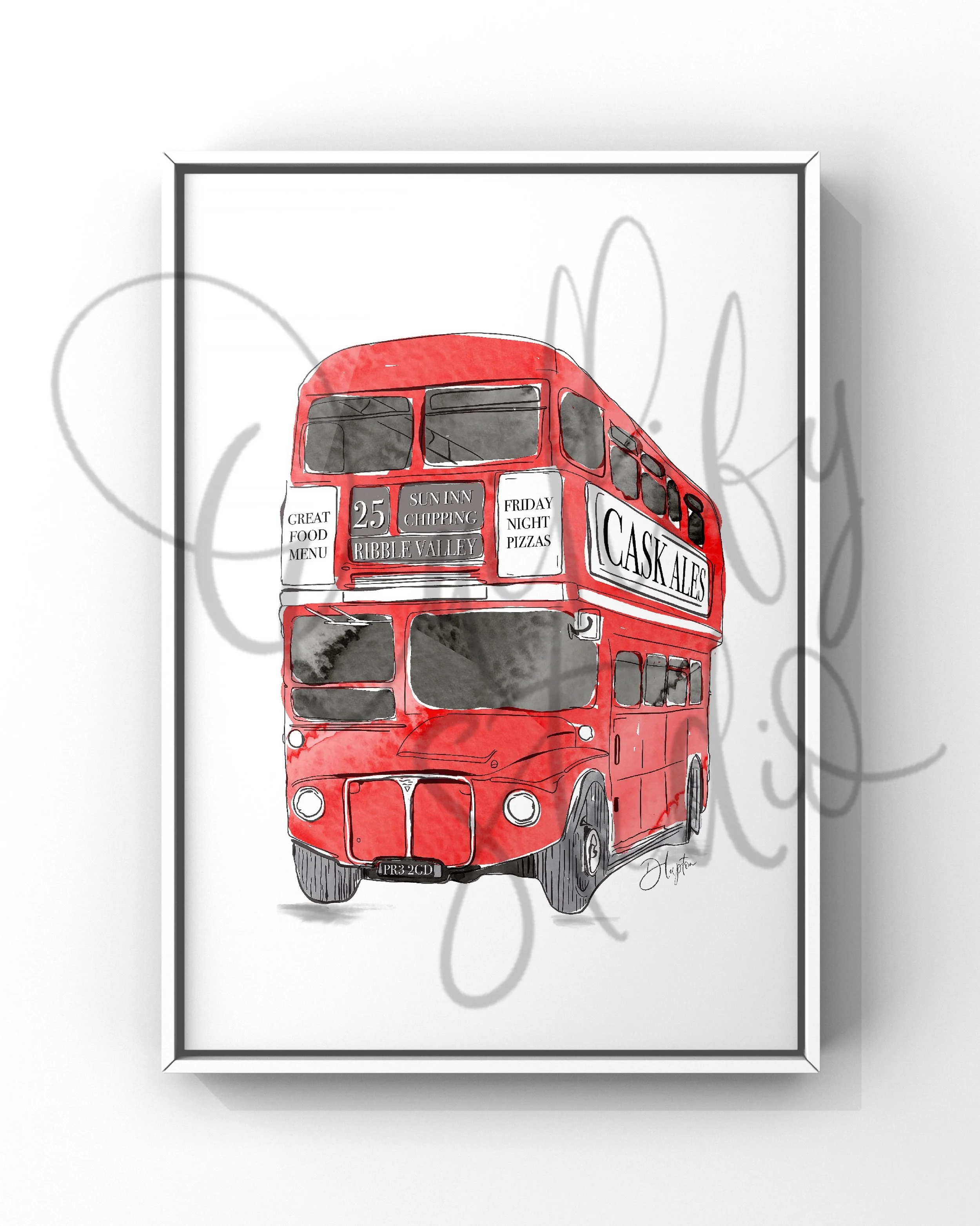 QS25 Art Print - Signed Sun Inn Chipping Bus social poster.JPG