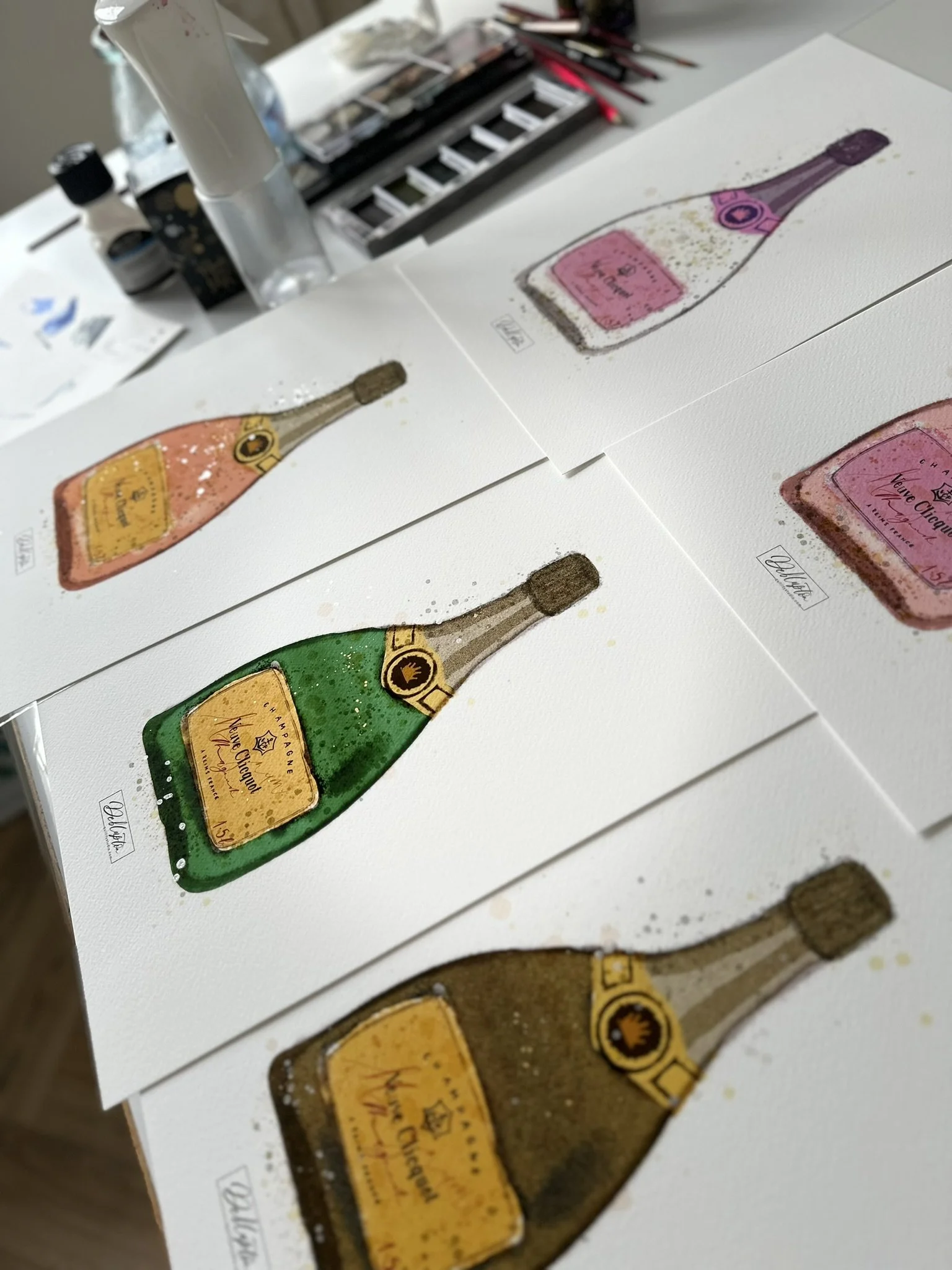 QS24 Art Print - Champagne Veuve Magnum desk view.JPEG