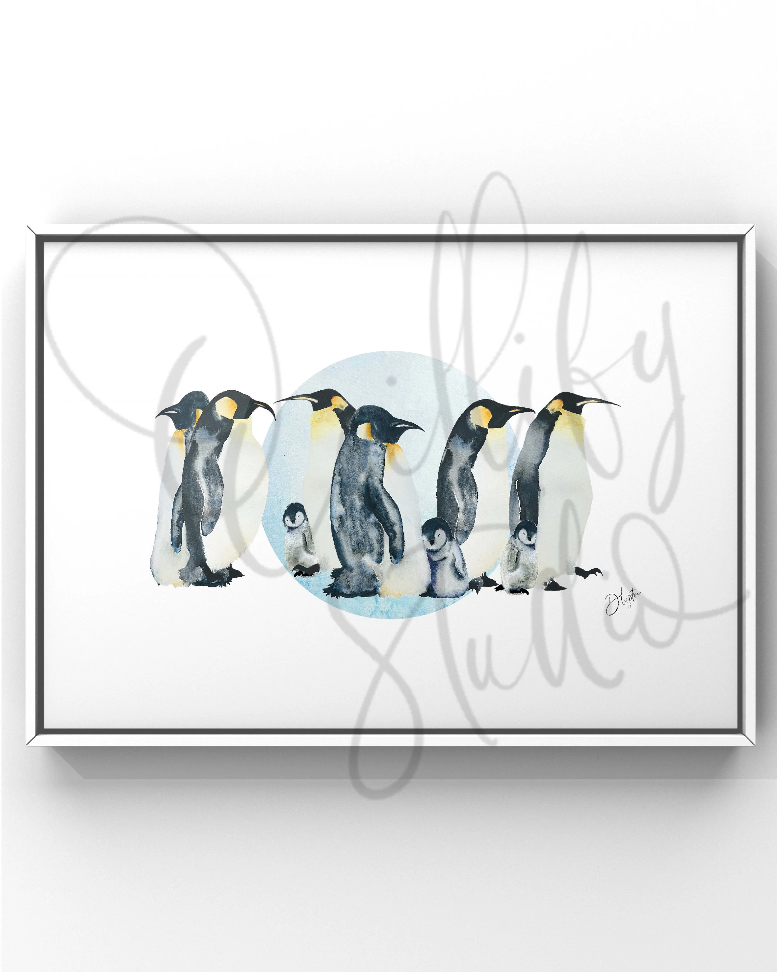Quillify Studio 25 SPC Watercolour Penguin Waddle Waddle Social Poster.JPG