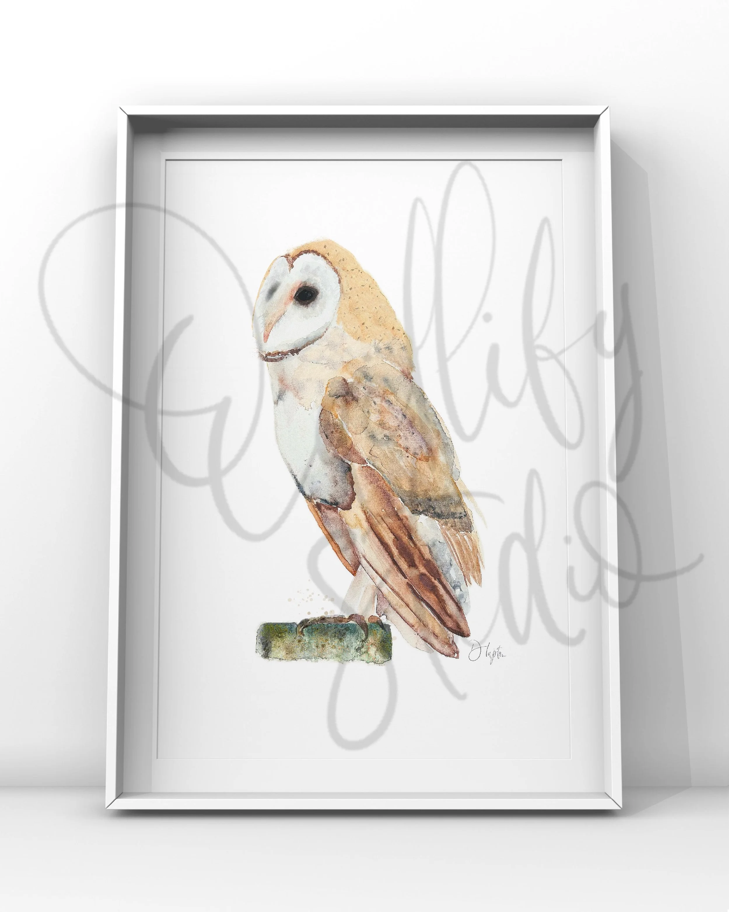 Quillify Studio 25 Watercolour Barn Owl Grace social Poster.JPG