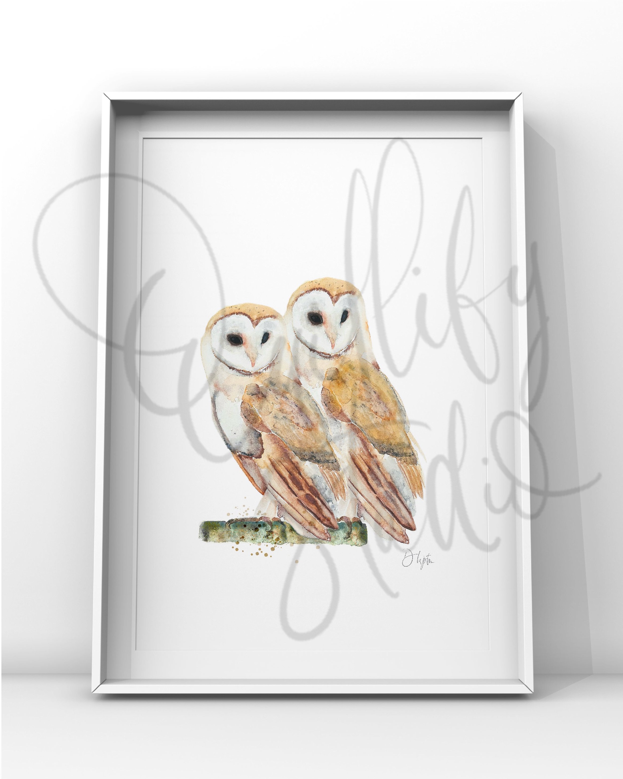 Quillify Studio 25 Watercolour Barn Owl Affinity Social Poster.JPG