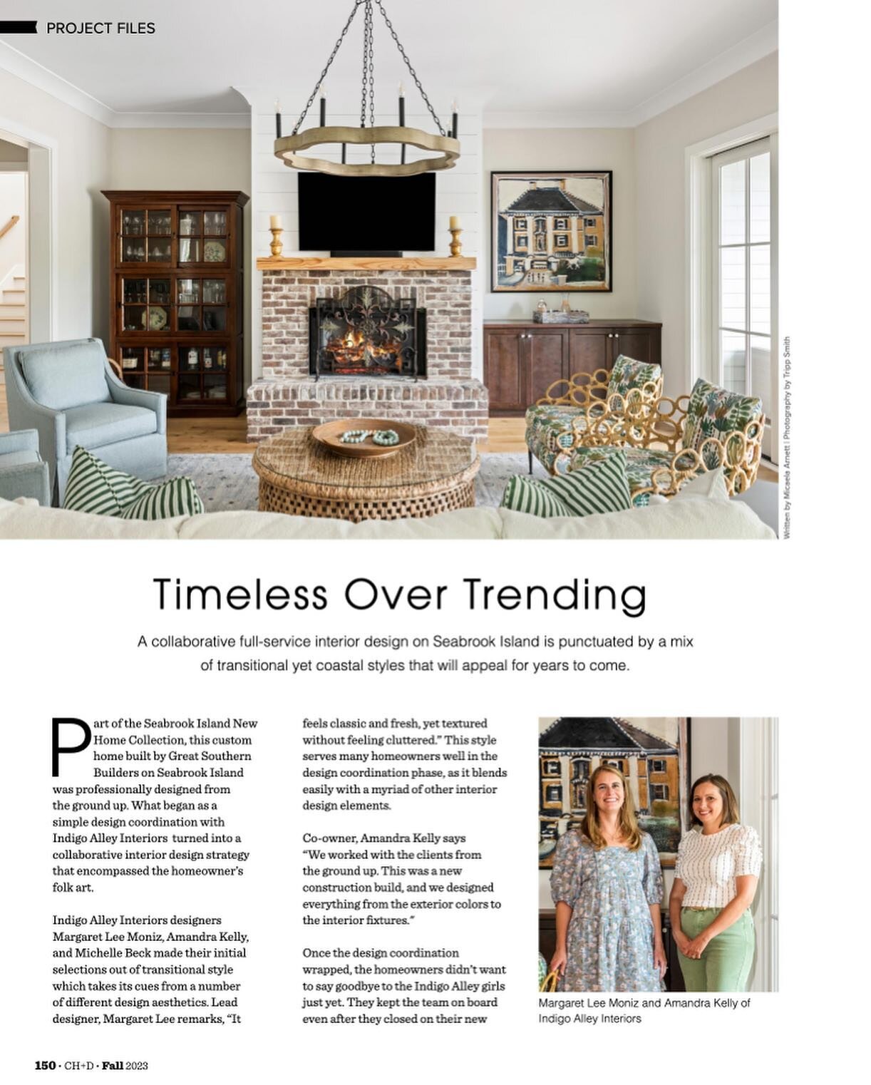 Thrilled to be featured in @chdmag . This project was absolutely a collaborative effort. We loved worked closely with our sweet clients to help build their dream home and we could not have done it without the help of our amazing vendors and the wonde
