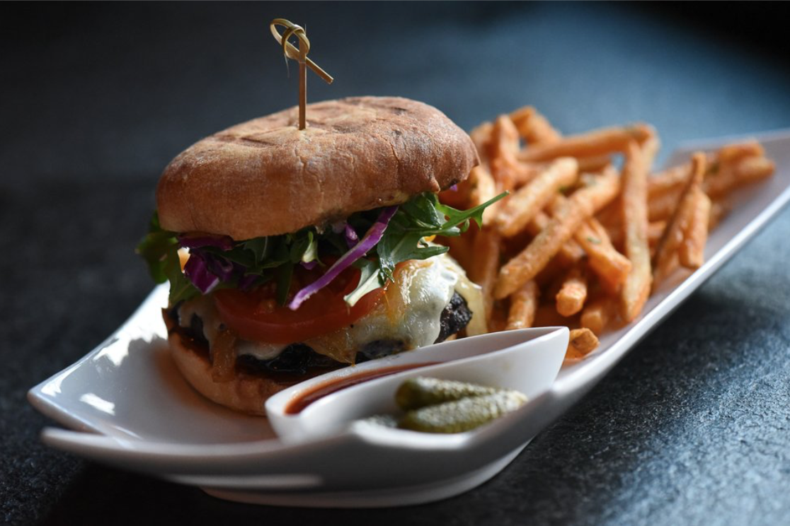 (Francisco Kjolseth | The Salt Lake Tribune) The Brothel Burger at the new London Belle Supper Club, a new Salt Lake City bar named after Belle London, a famous Utah madam, at 321 S. Main.