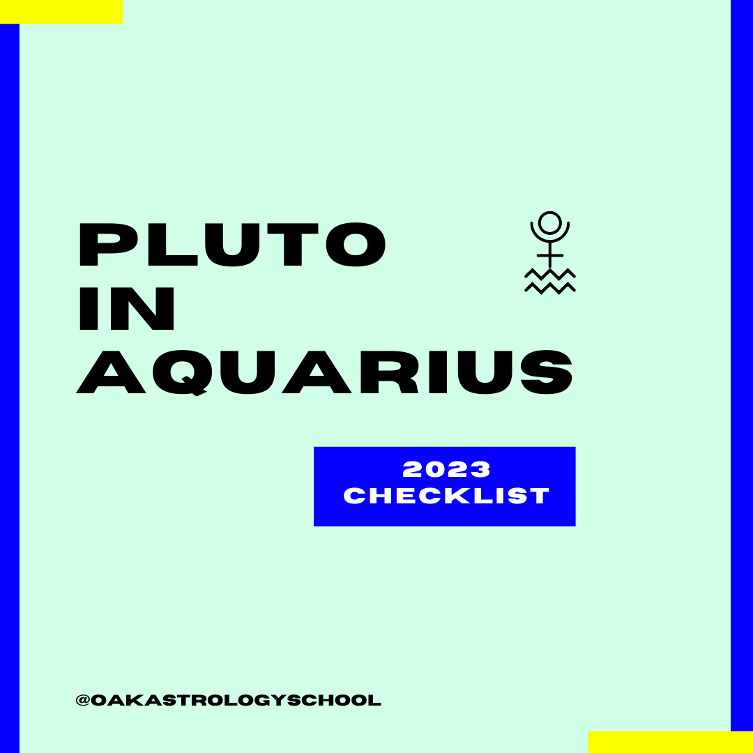 PLUTO IN AQUARIUS CHECKLIST