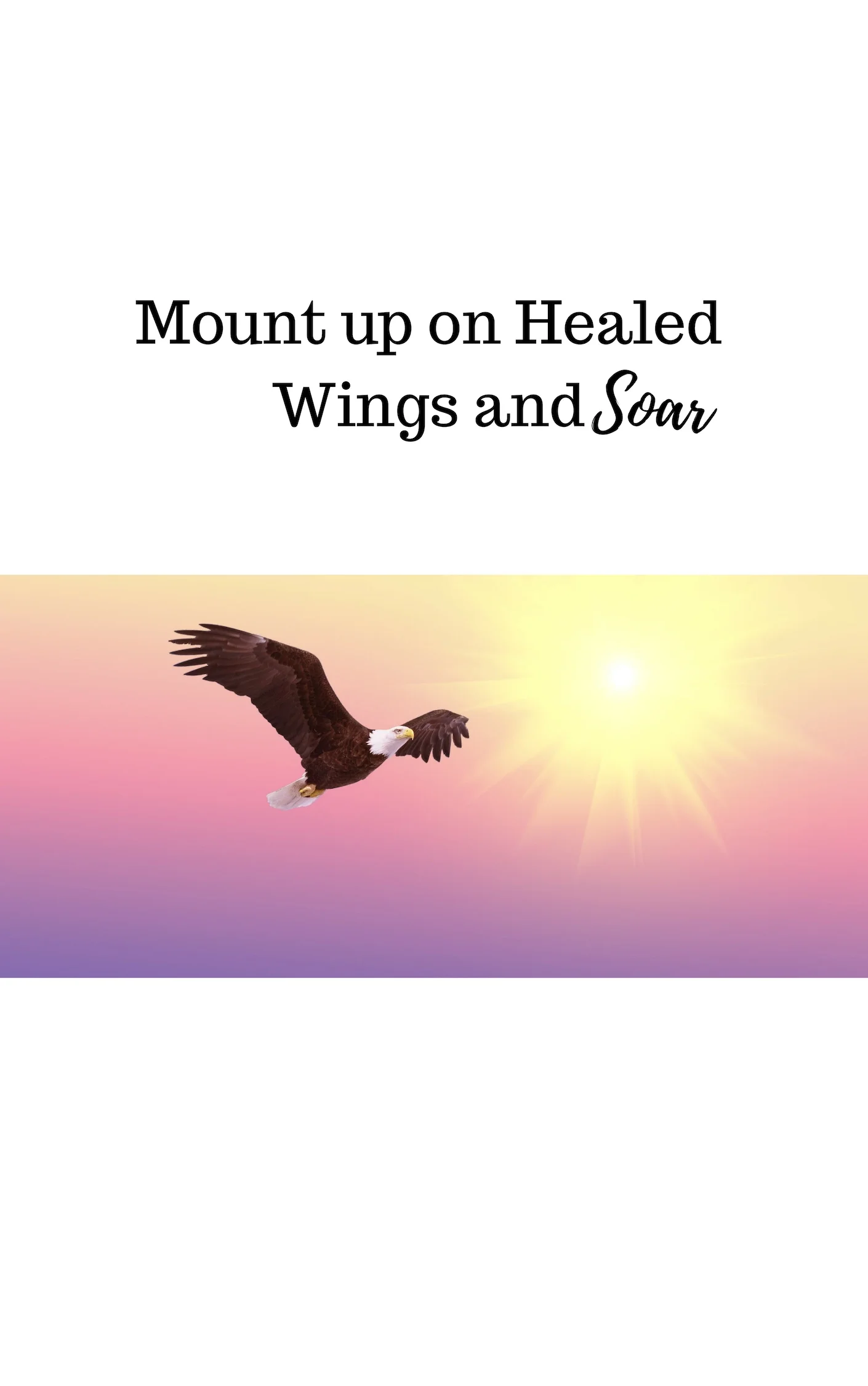 Mount up on Healed Wings and Soar