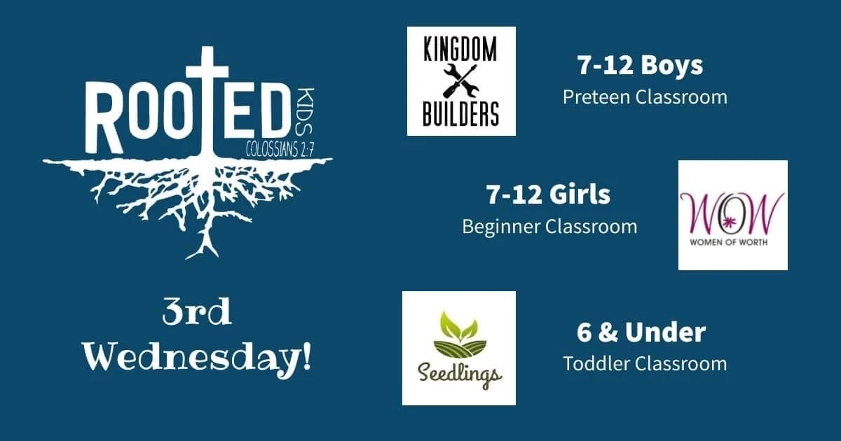 3rd Wednesday Rooted Kids Classes