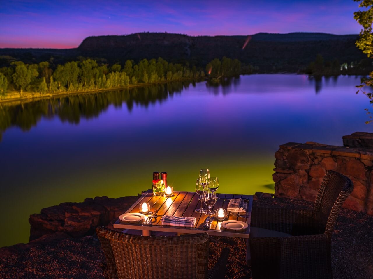 The beauty of El Questro Homestead at dusk