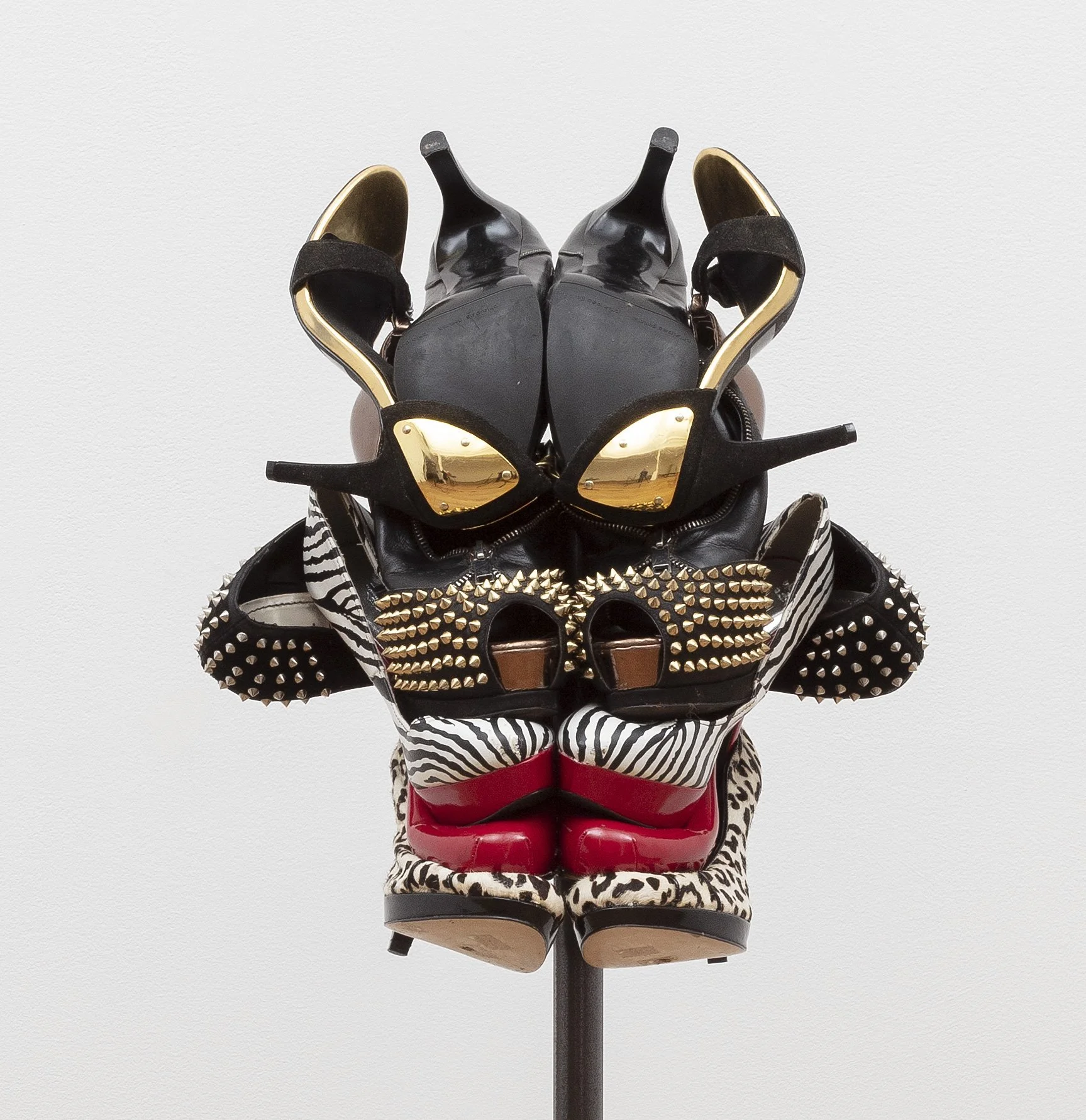 Colossal: Assembled Sculptures by Artist Willie Cole Cluster High Heels into Expressive Masks