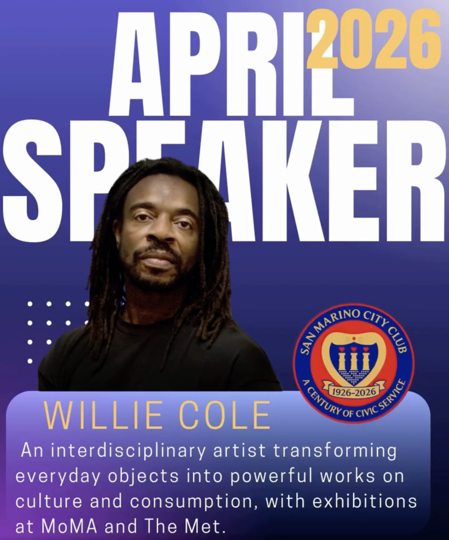 San Marino City Club Featured Speaker