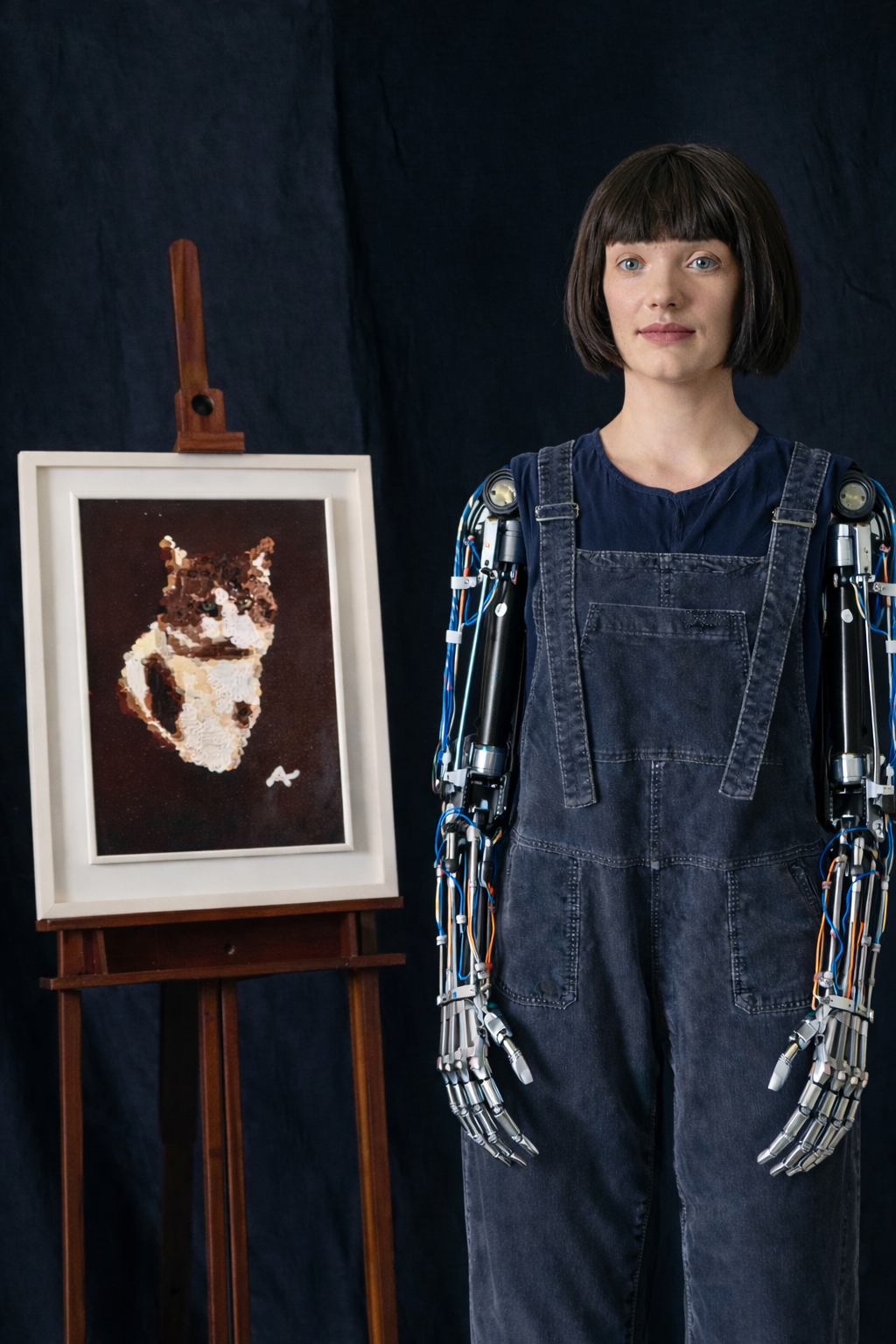 Ai-Da Paints Larry the Cat