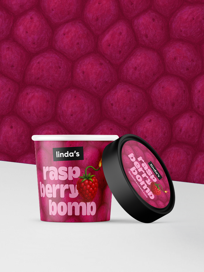 Vegan: raspberry bomb